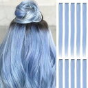 ヘアピース 女性用 クリップ式ストレート パーティー用コスチューム ヘアピース クリスマス、お正月にも最適なギフト 色鮮やかなカラフルなデザイン ウィッグ かつ...