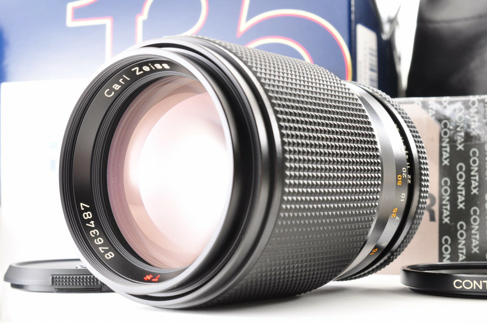 【中古】Contax Carl Zeiss Sonnar T* 135mm F/2.8 MMJ Lens CY マウント 単焦点レンズ ボックス、フィルター