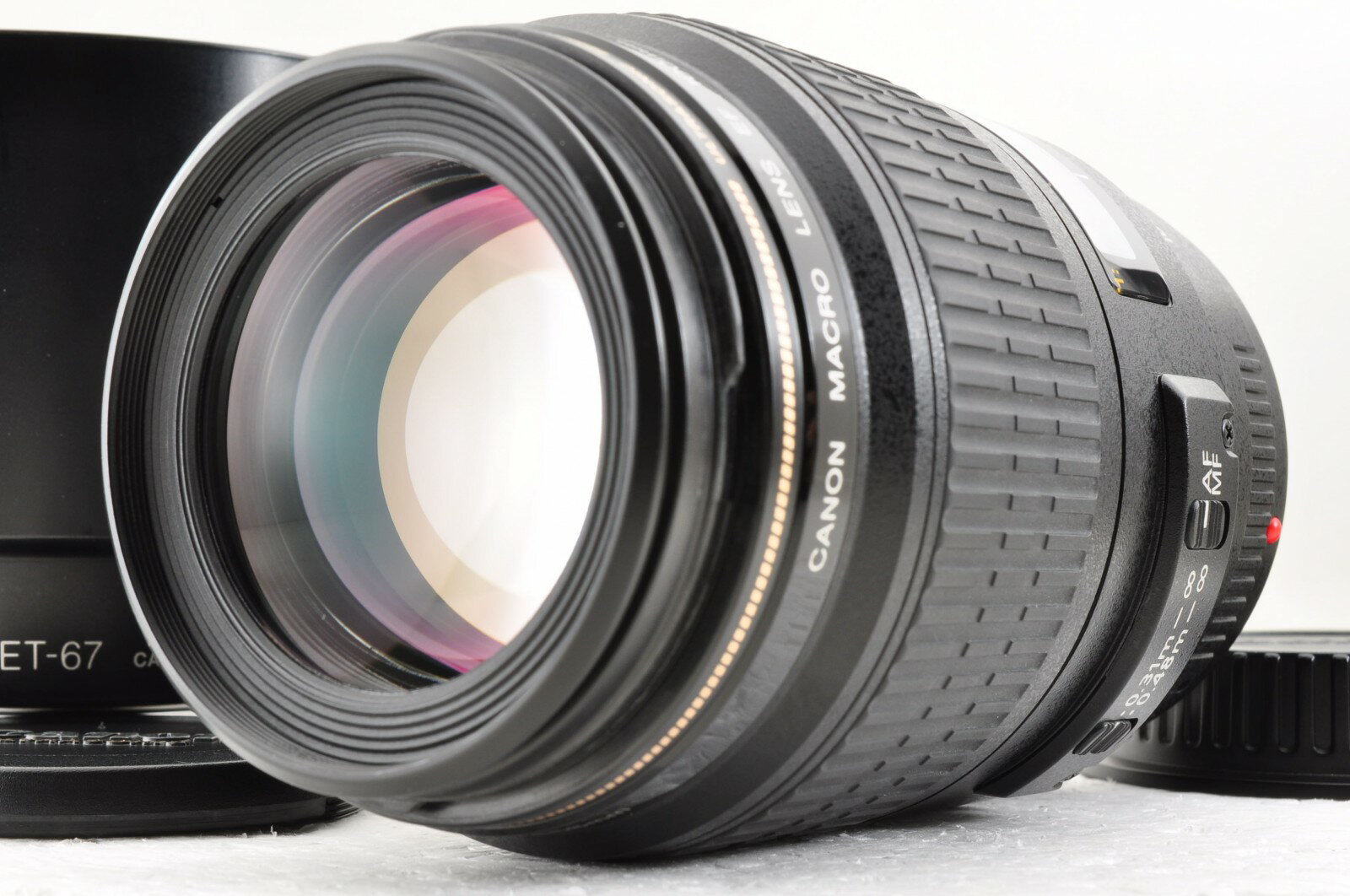 【中古】Canon キヤノン EF 100mm f2.8 Macro USM 単焦点レンズ フード