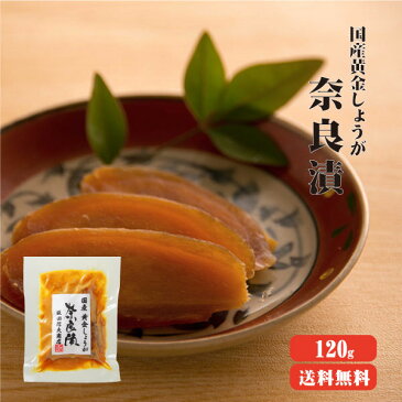 【ゆうパケット送料無料】黄金しょうが奈良漬120g |生姜 国産 奈良漬 漬物 守口漬け 丑の日