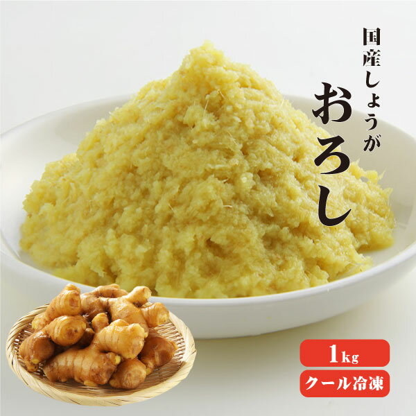 【冷凍便】 【冷凍品以外との同梱不可】 国産冷凍おろし生姜 1kg 【業務用】 ペースト 調味料 薬味 生姜 しょうが シ…