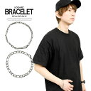 【メール便で送料無料】 チェーン ブレスレット メンズ ステンレス シンプル アクセサリー バングル メンズブレスレット メンズアクセ アクセ ブレス シルバー...