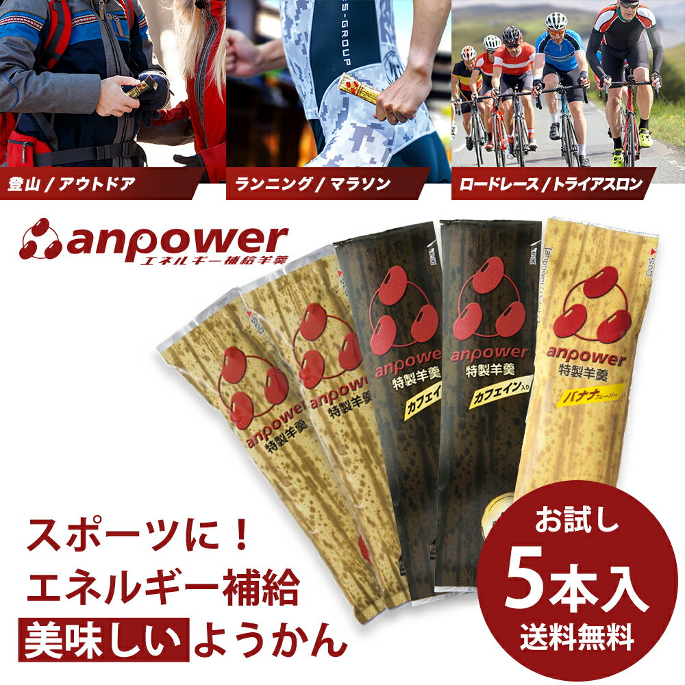 エントリーでポイント10倍! anpower 5本入り お試しセット スポーツ用ようかん 鼓月 /スポーツ 栄養羊..