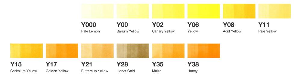 コピックチャオ　単色黄系　Y（全12色）