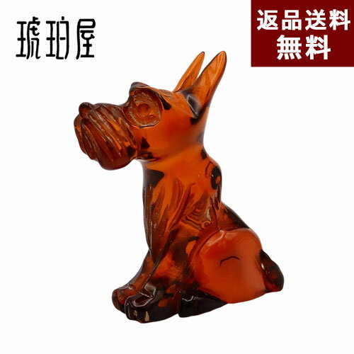 樂天商城 - ＼最大30％OFFクーポン／ドーベルマン グッズ 犬 置物 彫刻 ミニチュア 琥珀 チェリーレッドアンバー 赤色 ワインレッド バルト産 動物 わんこ フィギア 人形 飾り インテリア 動物雑貨一点物 琥珀屋 天然石 パワーストーン 新着 No 3838