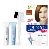 サロンドプロ無香料ヘアカラークリーム1(白髪用)