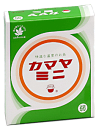 【商品特徴】 ●カマヤミニは、もぐさを紙筒に詰めたものでモグサと皮膚との間に紙筒で空間を作って使用するお灸です。 ●温度の強弱ソフトの3種類あり、強は押棒・紙筒の色が赤色、弱は押棒・紙筒の色が緑色、ソフトは紙筒の色が金色押棒が半透明です。 ●紙筒には糊が付いている面(断面が照り輝いている)とついてない面があります。 ●押棒付！ 【使用方法】 (1)紙筒の糊が付いている面を確認してください。 (糊付面は断面が照り輝いています。) (2)糊が付いていない面を指で押えて、押棒でもぐさを軽く圧縮します。 (3)糊の付いてる面から押棒が止まるまでもぐさを押し上げてください。 (4)糊を湿らせます。皮膚にひねるように押しつけて、確実に貼り付けます。もぐさに点火します。 (5)点火後約6分で終了します。 (6)使用後、皮膚にもぐさが燃えた時のヤニが残りますので濡れた布等で拭き取ってください。 製造、販売元：株式会社釜屋もぐさ 〒103-0016　東京都中央区日本橋小網町6-1 お客様相談室 電話：0120-09-4109 広告文責：有限会社シンエイ 電話：077-545-0252　