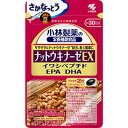 【商品特徴】 ●サラサラなナットウキナーゼ*配合。長く健康に ＊ナットウキナーゼ含有納豆菌培養エキスは、納豆臭を取り除いてサラサラに精製した成分です。 ●2粒で市販の納豆約2パック分（100g）のナットウキナーゼが含まれています ●着色料、香料、保存料すべて無添加 【お召上がり方】 1日の目安：2粒 1日2粒を目安に、かまずに水またはお湯とともにお召し上がりください。 ※短期間に大量に摂ることは避けてください。 食生活は、主食、主菜、副菜を基本に、食事のバランスを。 【原材料】 ゼラチン、DHA含有精製魚油、大豆油、サーデンペプチド(イワシペプチド)、杜仲葉エキス、難消化性デキストリン、ナットウキナーゼ含有納豆菌培養エキス、玉ねぎ、EPA含有精製魚油 ? グリセリン、ミツロウ、グリセリン脂肪酸エステル、レシチン(大豆由来)、フィチン酸、ビタミンE 【ご注意】 ※パッケージデザイン等が予告なく変更される場合もあります。 ※商品廃番・メーカー欠品など諸事情によりお届けできない場合がございます。 製造、販売元：小林製薬株式会社 商品に関するお問い合わせ先 電話：0120-5884-02 受付時間／平日9:00〜17:00 （土日祝除く）広告文責：有限会社シンエイ 電話：077-545-0252定形外郵便でのお届けは、必ず下記事項をご確認の上、ご注文下さい ●お荷物番号がありませんので、発送後の追跡ができません。また、お届け時には、郵便受けに投函されますので、時間指定ができないといったデメリットもございます。 ●荷物の大きさや重さに制限があるため、保護材を使わずにお送り致しますので、お届け時に外箱が破損することもあります。 ●定形外郵便指定の品以外や、異なる定形外郵便指定の品を同梱された場合は宅配便（送料実費）でお送り致します。 ●お荷物に保険もかかっておりませんのでくれぐれも盗難事故等にお気を付け下さいますようお願い申し上げます。誠に申し訳ございませんが、盗難事故でも当店では補償致しかねますので、ご心配の方は宅配便をご指定下さい。 ●受領の確認や、商品破損や盗難時の保証を希望される方は宅配便をご利用下さい。 ※定形外郵便でのお届けをご希望のお客様におかれましては、上記事項をご了承頂いたものとさせて頂きます。ご了承頂けない場合は必ず宅配便をご利用下さい。