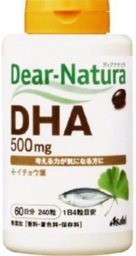 【商品特長】 ●人の体内で作ることができない必須脂肪酸DHAを4粒中に500mg配合しました。 ●さらに、イチョウ葉エキスをプラス。魚が不足しがちな方、考える力が気になる方の健康維持にお役立て下さい。 ●香料・着色料・保存料無添加 　 【召し上がり方】 ・1日4粒を目安に、水またはお湯とともにお召し上がりください。 区分：食品 【ご注意】 ※パッケージデザイン等が予告なく変更される場合もあります。 ※商品廃番・メーカー欠品など諸事情によりお届けできない場合がございます。 販売元：アサヒグループ食品株式会社 商品に関するお問い合わせ先 電話：0120-630611 受付時間／平日10:00〜16:00 （土日祝除く） 広告文責：有限会社シンエイ 電話：077-545-0252定形外郵便でのお届けは、必ず下記事項をご確認の上、ご注文下さい ●お荷物番号がありませんので、発送後の追跡ができません。また、お届け時には、郵便受けに投函されますので、時間指定ができないといったデメリットもございます。 ●荷物の大きさや重さに制限があるため、保護材を使わずにお送り致しますので、お届け時に外箱が破損することもあります。 ●定形外郵便指定の品以外や、異なる定形外郵便指定の品を同梱された場合は宅配便（送料実費）でお送り致します。 ●お荷物に保険もかかっておりませんのでくれぐれも盗難事故等にお気を付け下さいますようお願い申し上げます。誠に申し訳ございませんが、盗難事故でも当店では補償致しかねますので、ご心配の方は宅配便をご指定下さい。 ●受領の確認や、商品破損や盗難時の保証を希望される方は宅配便をご利用下さい。 ※定形外郵便でのお届けをご希望のお客様におかれましては、上記事項をご了承頂いたものとさせて頂きます。ご了承頂けない場合は必ず宅配便をご利用下さい。