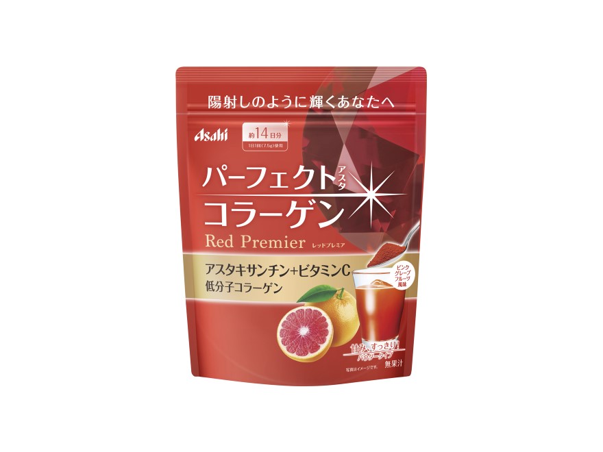 【商品特長】 ●コラーゲンにアスタキサンチンをプラス！ ●低分子コラーゲン2500mg（1回分：7.5g当たり）に、アスタキサンチンとビタミンCをプラスしました。 ●水に溶かすだけですぐに飲める、ピンクグレープフルーツ風味で甘み、すっきり！ （無果汁） 区分：食品 【ご注意】 ※パッケージデザイン等が予告なく変更される場合もあります。 ※商品廃番・メーカー欠品など諸事情によりお届けできない場合がございます。 販売元：アサヒグループ食品株式会社 商品に関するお問い合わせ先 電話：0120-630611 受付時間／平日10:00〜16:00 （土日祝除く） 広告文責：有限会社シンエイ 電話：077-545-0252