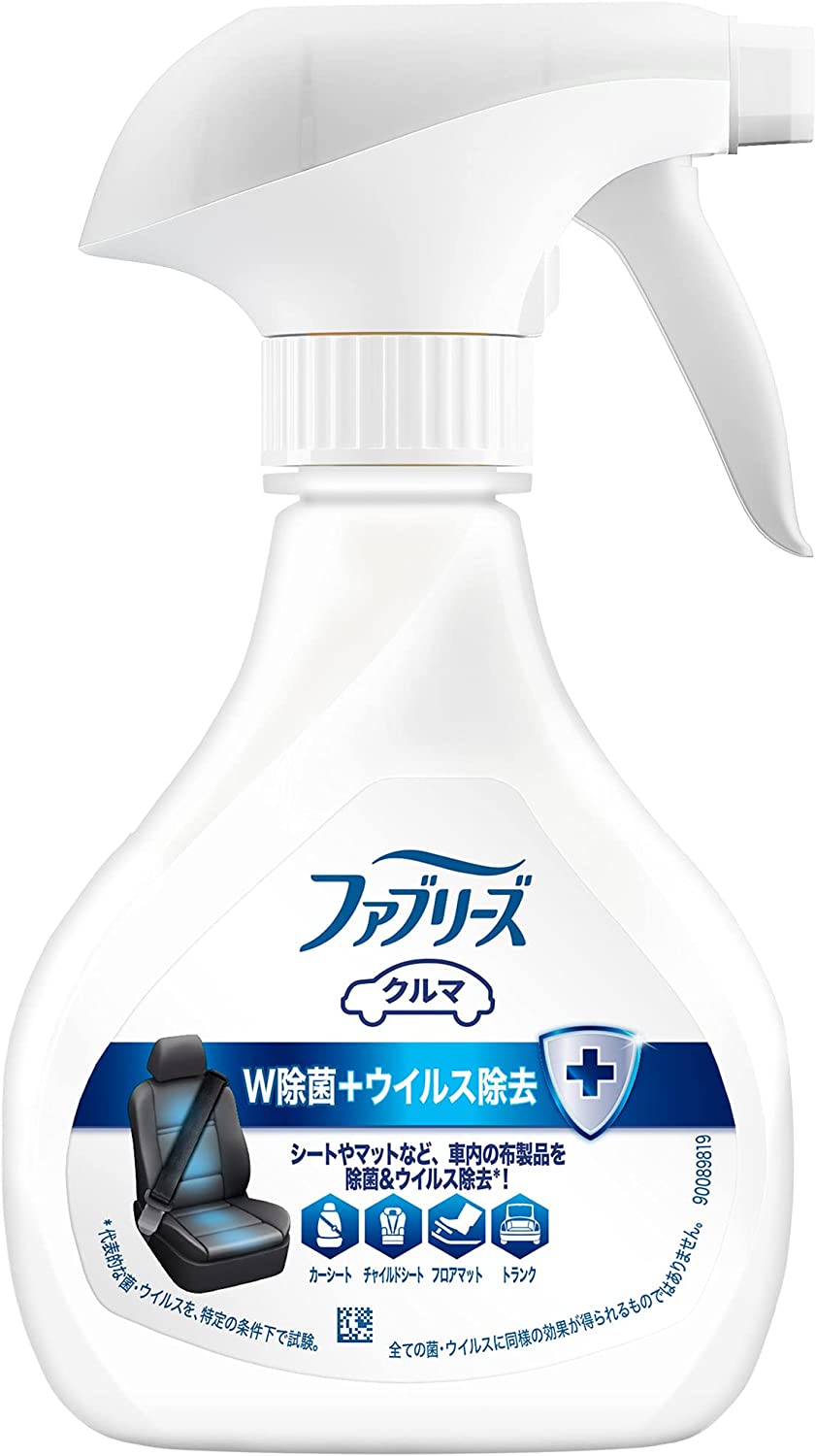 【P&G】 ファブリーズ 車用 消臭スプレー W除菌+ウイルス除去 やさしいせっけんの香り 本体 210ml