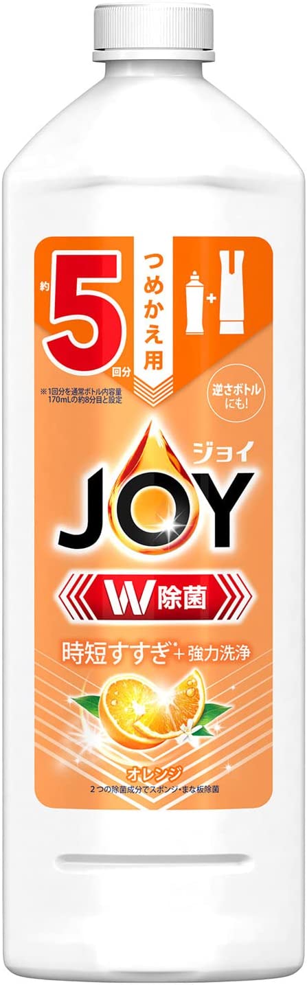 【P&G】ジョイ W除菌 食器用洗剤 オレンジ 詰め替え 670ml