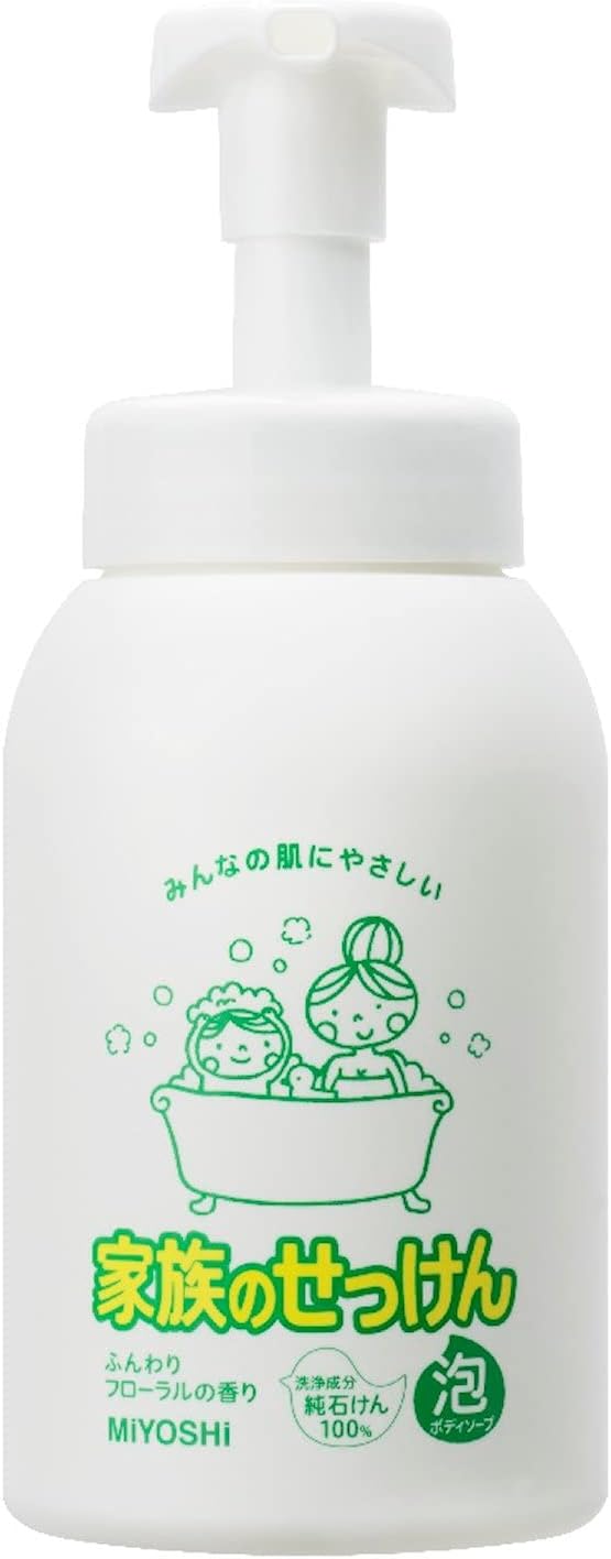 ミヨシ石鹸 家族のせっけん泡ボディソープ　本体 600ml