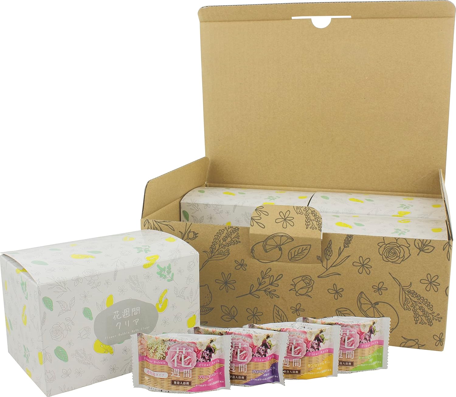 花週間 発泡入浴剤 透明湯 大容量 96錠入