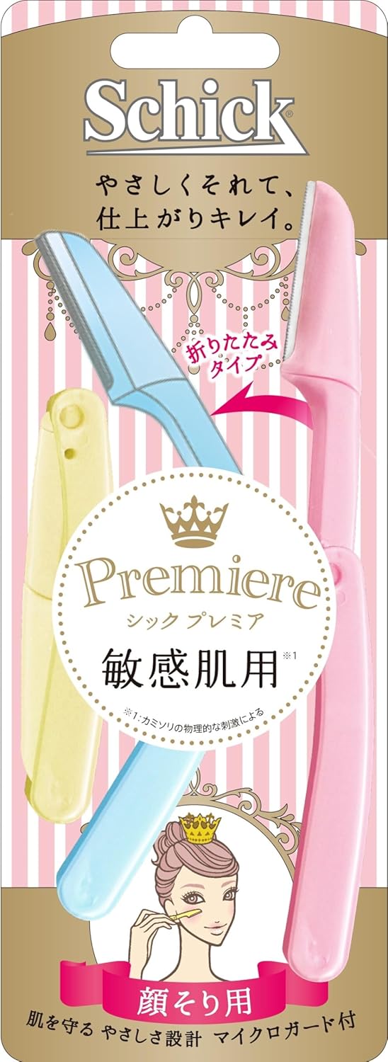 【定形外郵便で送料無料！】【Schick】シック プレミア 敏感肌用 折りたたみタイプL ディスポ 3本入