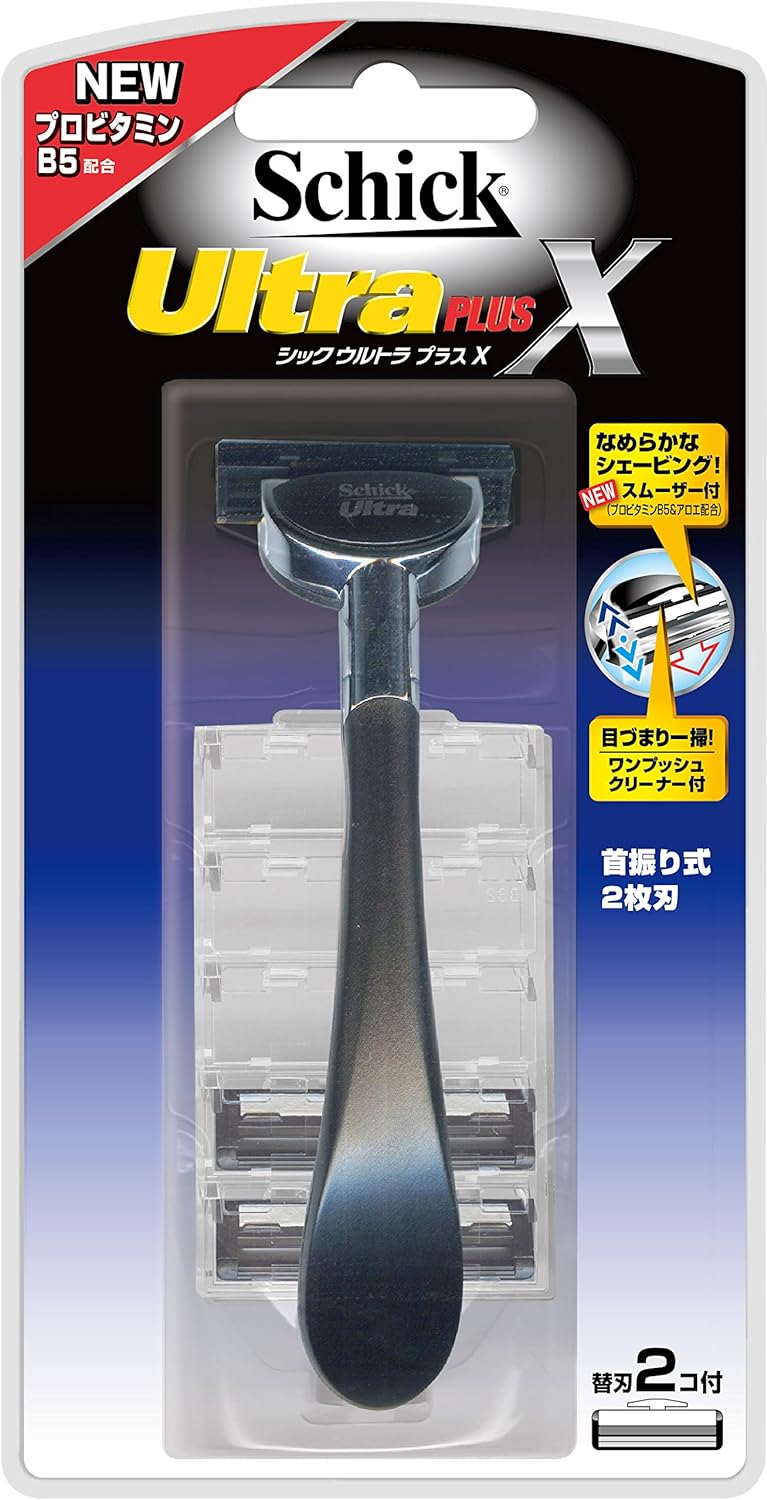 商品説明 ●首振り式2枚刃・スムーザーでなめらかなシェービングを実現！ ●ハンドフィットホルダー 　手にフィットし、快適なシェービングを実現 ●ワンプッシュクリーナー 　替刃の白いボタンを押し、水洗いしてください。 　目詰まり一掃、刃が長持ちします。 ●水に溶けるスムーザー 　水に溶け、刃の滑りを良くするので、剃り心地なめらか。 ※パッケージデザイン等が予告なく変更される場合もあります。 ※商品廃番・メーカー欠品など諸事情によりお届けできない場合がございます。 販売元：シック・ジャパン株式会社 所在地：〒141-8671 東京都品川区上大崎2-24-9 IKビル 商品に関するお問い合わせ先 電話：03-5487-6801 受付時間／平日9:00〜17:00 （土日祝除く） 広告文責：有限会社シンエイ 電話：077-545-0252