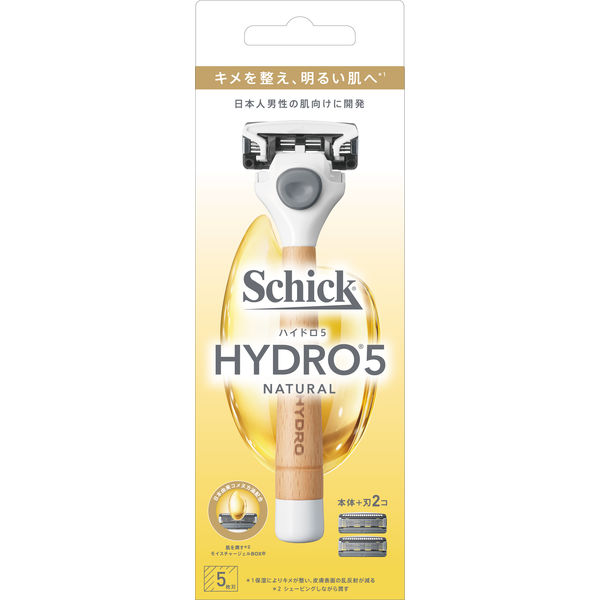 【定形外郵便で送料無料!】【Schick】シック ハイドロ5ナチュラル ホルダー 本体(刃付き)+替刃 1個入