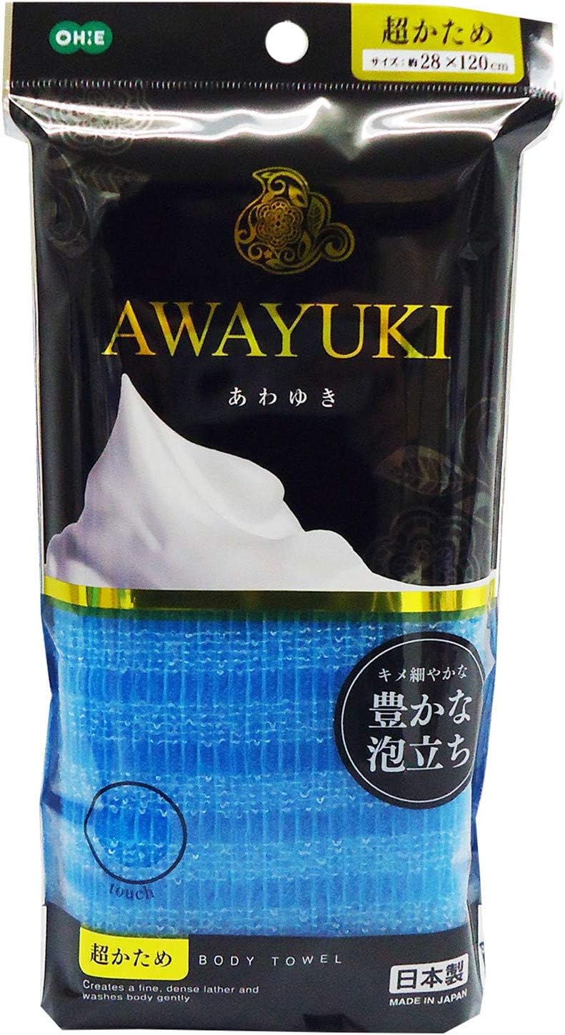 Nylon, Rayon, Polyester - オーエ あわゆき ナイロンタオル 超かため ブルー 1枚入