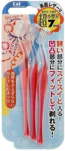 貝印 プチアイブローレザーL 女性用カミソリ 3本入