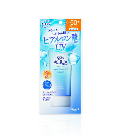 製品の特徴 ●優れたUVカット力と使用感の良さだけでなく、塗るたび肌がうるおう日やけ止め。 ●乾燥から肌を保護する！ ●厳選された3種のヒアルロン酸※1配合。 ●ヒアルロン酸Na※1と超低分子ヒアルロン酸※2が肌表面と角層深くで保水し、肌吸着型ヒアルロン酸※3が肌表面にうるおいを留めます。 ●光耐久カプセルNEO※4採用！UV-A波・UV-B波まで、幅広い紫外線をブロックします。 ●リッチなうるおい続くエッセンスタイプの日やけ止め。 ●やさしさへのこだわり。 ●無香料、無着色、鉱物油フリー、パラベンフリー。 ●アレルギーテスト済み。 （すべての方にアレルギーが起こらないというわけではありません。） ●花粉・PM2.5・ちり・ほこりを洗浄時にするりと落とし、空気中の有害物からガード。 ●水に強いスーパーウォータープルーフ。 ●石けんで落とせます。 ●顔・からだ用で、化粧下地にもオススメです。 ●SPF50+／PA++++／UV耐水性★★。 ※1：うるおい成分 ※2：加水分解ヒアルロン酸Na（うるおい成分） ※3：ヒアルロン酸ヒドロキシプロピルトリモニウム（うるおい成分） ※4：ビスエチルヘキシルオキシフェノールメトキシフェニルトリアジン、シリカ（UVカット成分） ※パッケージデザイン等が予告なく変更される場合もあります。 ※商品廃番・メーカー欠品など諸事情によりお届けできない場合がございます。 販売元：ロート製薬株式会社 所在地：〒544-8666 大阪市生野区巽西1-8-1 製品についてのお問い合わせ・ご質問 お客さま安心サポートデスク 電話：03-5442-6020（東京）　06-6758-1230（大阪） 受付時間：月〜金曜日（祝日を除く）　9:00〜18:00 広告文責：有限会社シンエイ 電話：077-545-0252