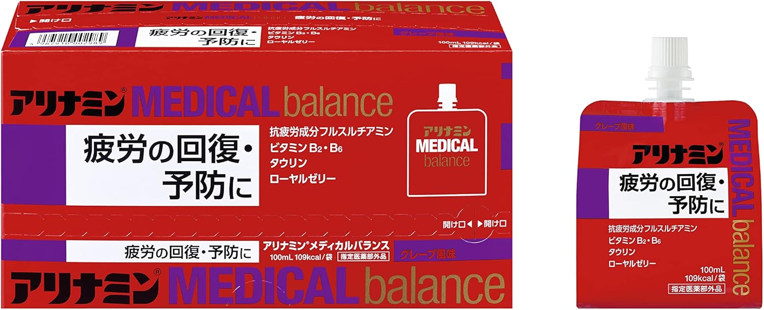 乐天商城 - 【指定医薬部外品】アリナミンメディカルバランスS グレープ風味 100ml×6袋