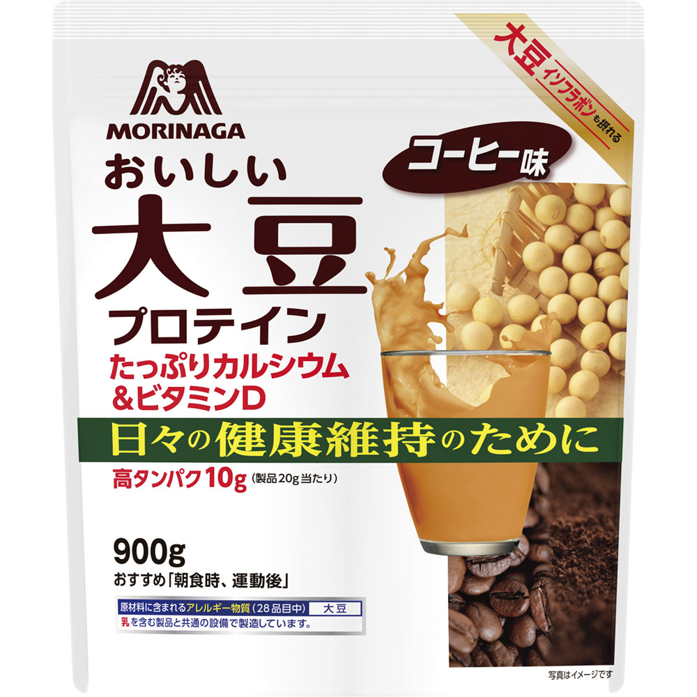 製品の特徴 ●日々元気で健康に動けるカラダづくりを目的に、植物由来の大豆タンパクを使用した飲みやすいプロテインです。 原材料 大豆たんぱく（国内製造）、砂糖、インスタントコーヒー、カラメルパウダー、食用油脂／炭酸Ca、香料、乳化剤、甘味料（アスパルテーム・L−フェニルアラニン化合物、アセスルファムK、スクラロース）、ナイアシン、パントテン酸Ca、V．B6、V．B2、V．B1、葉酸、V．D、V．B12 ※パッケージデザイン等が予告なく変更される場合もあります。 ※商品廃番・メーカー欠品など諸事情によりお届けできない場合がございます。 販売元：森永製菓株式会社 所在地：〒105-8309?東京都港区芝浦1-13-16 商品に関するお問い合わせ先 電話：0120-560-162 受付時間／平日10:00〜17:00 （土日祝除く） 広告文責：有限会社シンエイ 電話：077-545-0252