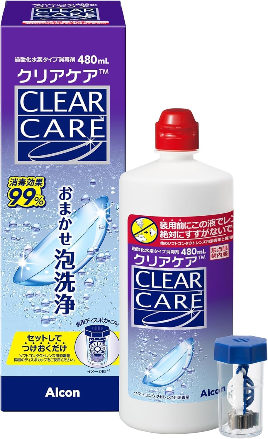 製品の特徴 ●高い消毒効果 過酸化水素と独自の消毒・洗浄効果でレンズについた細菌・アカントアメーバをしっかり消毒。 ●はじける泡で、しっかり洗浄> 独自のシステムで泡洗浄、レンズの汚れを除去します。 タンパク質や脂質汚れだけでなく、花粉・黄砂もしっかり落とします。 ●中和剤・錠剤不要　シンプルケア ホルダーにセットして、5秒すすいで、つけておくだけで自動的に消毒・泡洗浄・中和が完了する、おまかせシステム。 ●防腐剤フリー 防腐剤フリーで目にやさしい。 ●すべてのソフトコンタクトレンズ（グループI〜IV）にお使いいただけます。 ※パッケージデザイン等が予告なく変更される場合もあります。 ※商品廃番・メーカー欠品など諸事情によりお届けできない場合がございます。 販売元：日本アルコン株式会社 所在地：〒105-6333 東京都港区虎ノ門1丁目23番1号 虎ノ門ヒルズ森タワー 商品に関するお問い合わせ先 電話：0120-389-103 受付時間／平日9:00〜20:00 （土日祝除く） 広告文責：有限会社シンエイ 電話：077-545-0252
