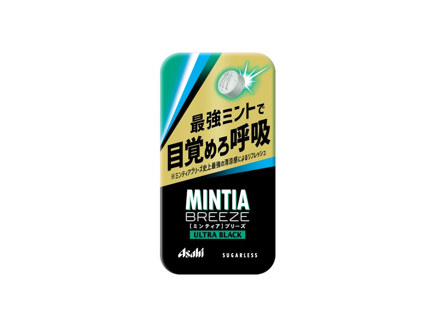 製品の特徴 ●最強ミントで目覚めろ呼吸※ ●ミンティアブリーズ史上最強ミントの清涼感と鼻抜け感が持続する、大粒タイプの強ミントタブレット。 ●強い清涼感と鼻抜け感を実現するために、メントールカプセルを配合。 ※ミンティアブリーズ史上最強の清涼感によるリフレッシュ 原材料名 甘味料(ソルビトール、アスパルテーム・L-フェニルアラニン化合物、アセスルファムK)、香料、微粒酸化ケイ素、ショ糖エステル、着色料(カカオ、クチナシ)、(一部にゼラチンを含む) ※パッケージデザイン等が予告なく変更される場合もあります。 ※商品廃番・メーカー欠品など諸事情によりお届けできない場合がございます。 販売元：アサヒグループ食品株式会社 所在地：〒130-8602　 東京都墨田区吾妻橋1-23-1 商品に関するお問い合わせ先 電話：0120-630611 受付時間／平日10:00〜16:00（土日祝除く） 広告文責：有限会社シンエイ 電話：077-545-0252