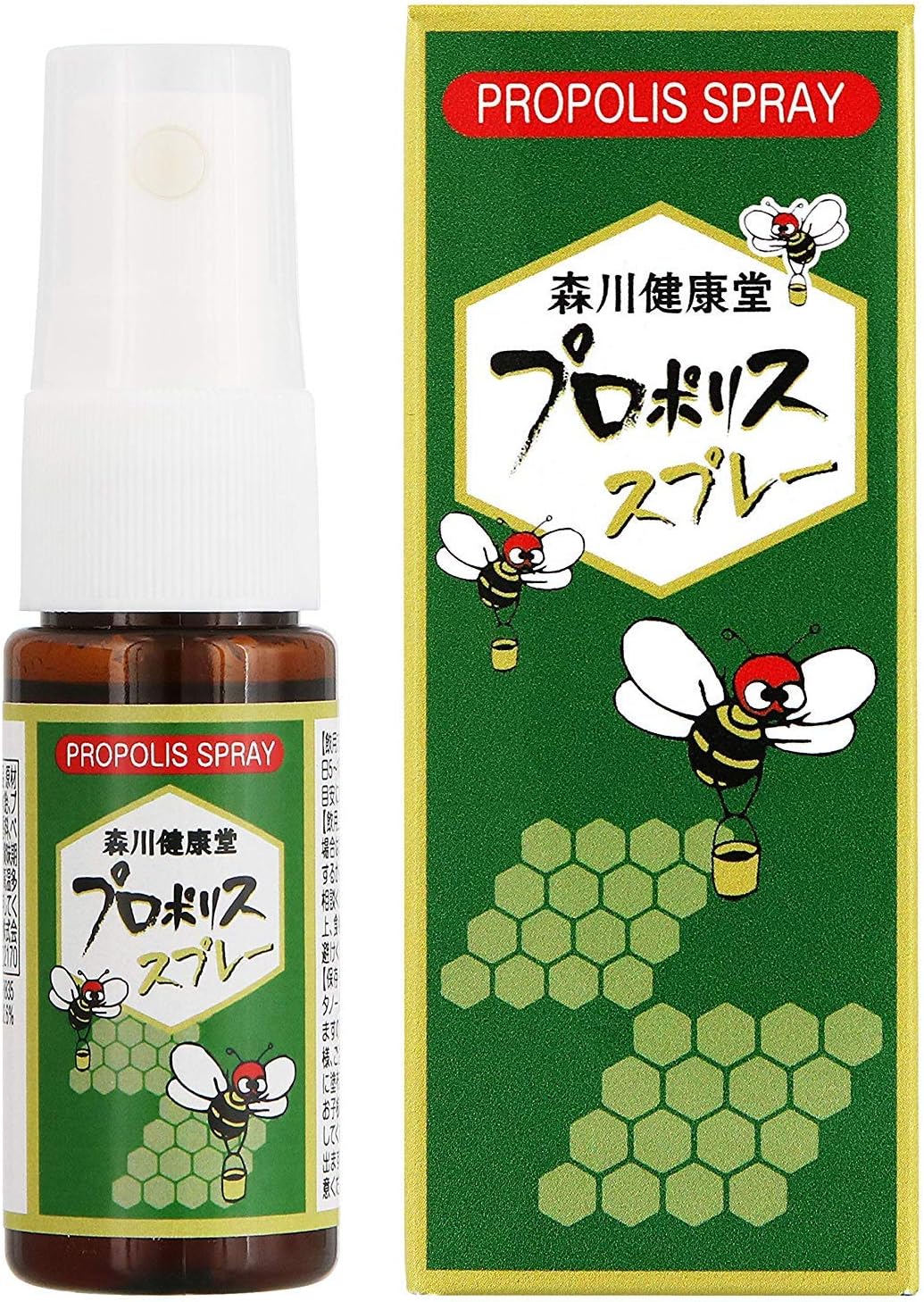 製品の特徴 ●ブラジル産プロポリスにユーカリエキス、甜茶エキスを配合。 ●持ち運びに便利なスプレータイプで、いつでもシュッとご利用いただけます。 ●プロポリスにユーカリエキスと甜茶エキスを配合し、季節に敏感な方などにもお勧めです。 【お召し上がり方】 1日5〜10回押し（0.3ml〜0.6ml）を目安にお召し上がりください。 原材料名 エタノール（国内製造）、還元?芽糖?飴、プロポリスエキス、甜茶抽出物/ユーカリ香料、ペパーミント香料 ※パッケージデザイン等が予告なく変更される場合もあります。 ※商品廃番・メーカー欠品など諸事情によりお届けできない場合がございます。 販売元：森川健康堂株式会社 所在地：〒151-0053 東京都渋谷区代々木1-36-1 お問い合わせ先 電話：0120-01-8835 受付時間／平日9:00〜17:00 （土日祝除く） 広告文責：有限会社シンエイ 電話：077-545-0252