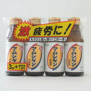 ●製品の特徴 ●マムシ抽出液、生薬エキス配合 ●ゴオウ・ ロクジョウならびに各種ビタミンを配合した滋養強壮ドリンクです！！ ●滋養強壮・肉体疲労に ●使用上の注意 ■相談すること 1．服用後，次の症状があらわれた場合は副作用の可能性があるので，直ちに服用を中止し，この容器を持って医師，薬剤師又は登録販売者に相談すること ［関係部位：症状］ 皮膚：発疹・発赤，かゆみ 消化器：胃部不快感，下痢 2．しばらく服用しても症状がよくならない場合は服用を中止し，この容器を持って医師，薬剤師又は登録販売者に相談すること ●効能・効果 滋養強壮，虚弱体質，肉体疲労・病中病後・食欲不振・栄養障害・発熱性消耗性疾患・産前産後などの場合の栄養補給 ●用法・用量 成人（15歳以上）1日1回1瓶（100mL）を服用してください。 ＊15歳未満は服用しないでください。 ●用法関連注意 ＊定められた用法・用量を厳守してください。 ●成分分量1瓶(100mL)中 成分分量内訳 チアミン硝化物10mg リボフラビンリン酸エステルナトリウム3mg ニコチン酸アミド20mg タウリン500mg カルニチン塩化物100mg 無水カフェイン50mg ゴオウ抽出液10mg（ゴオウ0.5mg） マムシ抽出液0.5mL（マムシ100mg） ロクジョウ抽出液50μL（ロクジョウ14.5mg） 添加物 果糖ブドウ糖液糖，ハチミツ，DL-リンゴ酸，安息香酸Na，パラベン，エタノール，香料，バニリン（アルコール0.35mL以下） ●保管及び取扱い上の注意 （1）直射日光の当たらない涼しい所に保管すること。 （2）小児の手の届かない所に保管すること。 （3）他の容器に入れ替えないこと（誤用の原因になったり品質が変わる。）。 （4）使用期限を過ぎた製品は服用しないこと。 消費者相談窓口 会社名：株式会社阪本漢法製薬 問い合わせ先：お客様相談室 電話：06-6423-0565 受付時間：（祝日を除く月〜金曜日10：00〜17：00） 製造販売会社（株）阪本漢法製薬 会社名：株式会社阪本漢法製薬 住所：兵庫県尼崎市名神町1-5-12 剤形液剤 リスク区分 第3類医薬品 広告文責：有限会社シンエイ 電話：077-545-0252