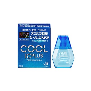 ●製品の特徴 アスパラ目薬クールICプラスは、強い清涼感が気持ちよく持続する目薬です。7つの有効成分が疲れ目や充血、かゆみなどの炎症を取り去ります。 ●使用上の注意 ■相談すること 1．次の人は使用前に医師、薬剤師又は登録販売者に相談してください。 　（1）医師の治療を受けている人。 　（2）薬などによりアレルギー症状を起こしたことがある人。 　（3）次の症状のある人。　はげしい目の痛み 　（4）次の診断を受けた人。　緑内障 2．使用後、次の症状があらわれた場合は副作用の可能性があるので、直ちに使用を中止し、この添付文書を持って医師、薬剤師又は登録販売者に相談してください。 ［関係部位：症状］ 皮膚：発疹・発赤、かゆみ 目：充血、かゆみ、はれ 3．次の場合は使用を中止し、この添付文書を持って医師、薬剤師又は登録販売者に相談してください。 　（1）目のかすみが改善されない場合。 　（2）5〜6日間使用しても症状がよくならない場合。 ●効能・効果 目の疲れ、結膜充血、目のかゆみ、眼病予防（水泳のあと、ほこりや汗が目に入ったときなど）、紫外線その他の光線による眼炎（雪目など）、眼瞼炎（まぶたのただれ）、ハードコンタクトレンズを装着しているときの不快感、目のかすみ（目やにの多いときなど） ●用法・用量 1日3〜6回、1回1〜3滴点眼してください。 ●用法関連注意 （1）過度に使用すると、異常なまぶしさを感じたり、かえって充血を招くことがあります。 （2）小児に使用させる場合には、保護者の指導監督のもとに使用させてください。 （3）容器の先をまぶた、まつ毛に触れさせないでください。また、混濁したものは使用しないでください。 （4）ソフトコンタクトレンズを装着したまま使用しないでください。 （5）点眼用にのみ使用してください。 ●成分分量100mL中 成分分量 L-アスパラギン酸カリウム250mg L-アスパラギン酸マグネシウム250mg タウリン500mg ネオスチグミンメチル硫酸塩5mg 塩酸テトラヒドロゾリン50mg クロルフェニラミンマレイン酸塩30mg グリチルリチン酸二カリウム250mg 添加物 ホウ酸、ホウ酸Na、エデト酸Na、l-メントール、dl-カンフル、クロロブタノール、ベンザルコニウム塩化物、ポリソルベート80 〈成分に関連する注意〉 本剤は点眼後、ときに口中に甘味を感じることがあります。これは成分のひとつであるグリチルリチン酸二カリウムが、涙道を通って口中に流れ出てくることによるもので、品質などの異常によるものではありません。 ●保管及び取扱い上の注意 （1）直射日光の当たらない涼しい所に密栓して保管してください。(品質を保持するため車中・暖房器具の近くなど高温となる場所に保管しないでください。） （2）小児の手の届かない所に保管してください。 （3）他の容器に入れ替えないでください。（誤用の原因になったり品質が変わります。） （4）他の人と共用しないでください。 （5）保存の状態によっては、成分の結晶が容器の点眼口周囲やキャップの内側に白く付くことがあります。このような場合には清潔なガーゼなどで軽くふきとって使用してください。 （6）使用期限を過ぎた製品は使用しないでください。 消費者相談窓口会社名：田辺三菱製薬株式会社 問い合わせ先：くすり相談センター 電話：フリーダイヤル　0120-54-7080 受付時間：弊社営業日の9：00〜17：30 製造販売会社テイカ製薬株式会社富山県富山市荒川一丁目3番27号 販売会社田辺三菱製薬株式会社 剤形液剤 リスク区分 第2類医薬品広告文責：有限会社シンエイ 電話：077-545-0252定形外郵便でのお届けは、必ず下記事項をご確認の上、ご注文下さい ●お荷物番号がありませんので、発送後の追跡ができません。また、お届け時には、郵便受けに投函されますので、時間指定ができないといったデメリットもございます。 ●荷物の大きさや重さに制限があるため、保護材を使わずにお送り致しますので、お届け時に外箱が破損することもあります。 ●定形外郵便指定の品以外や、異なる定形外郵便指定の品を同梱された場合は宅配便（送料実費）でお送り致します。 ●お荷物に保険もかかっておりませんのでくれぐれも盗難事故等にお気を付け下さいますようお願い申し上げます。誠に申し訳ございませんが、盗難事故でも当店では補償致しかねますので、ご心配の方は宅配便をご指定下さい。 ●受領の確認や、商品破損や盗難時の保証を希望される方は宅配便をご利用下さい。 ※定形外郵便でのお届けをご希望のお客様におかれましては、上記事項をご了承頂いたものとさせて頂きます。ご了承頂けない場合は必ず宅配便をご利用下さい。