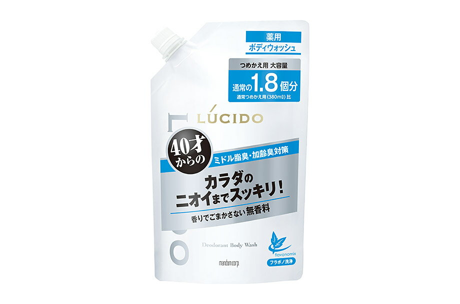 【医薬部外品】ルシード(LUCIDO) 薬用デオドラントボディウォッシュ つめかえ用 ＜大容量＞ 684ml