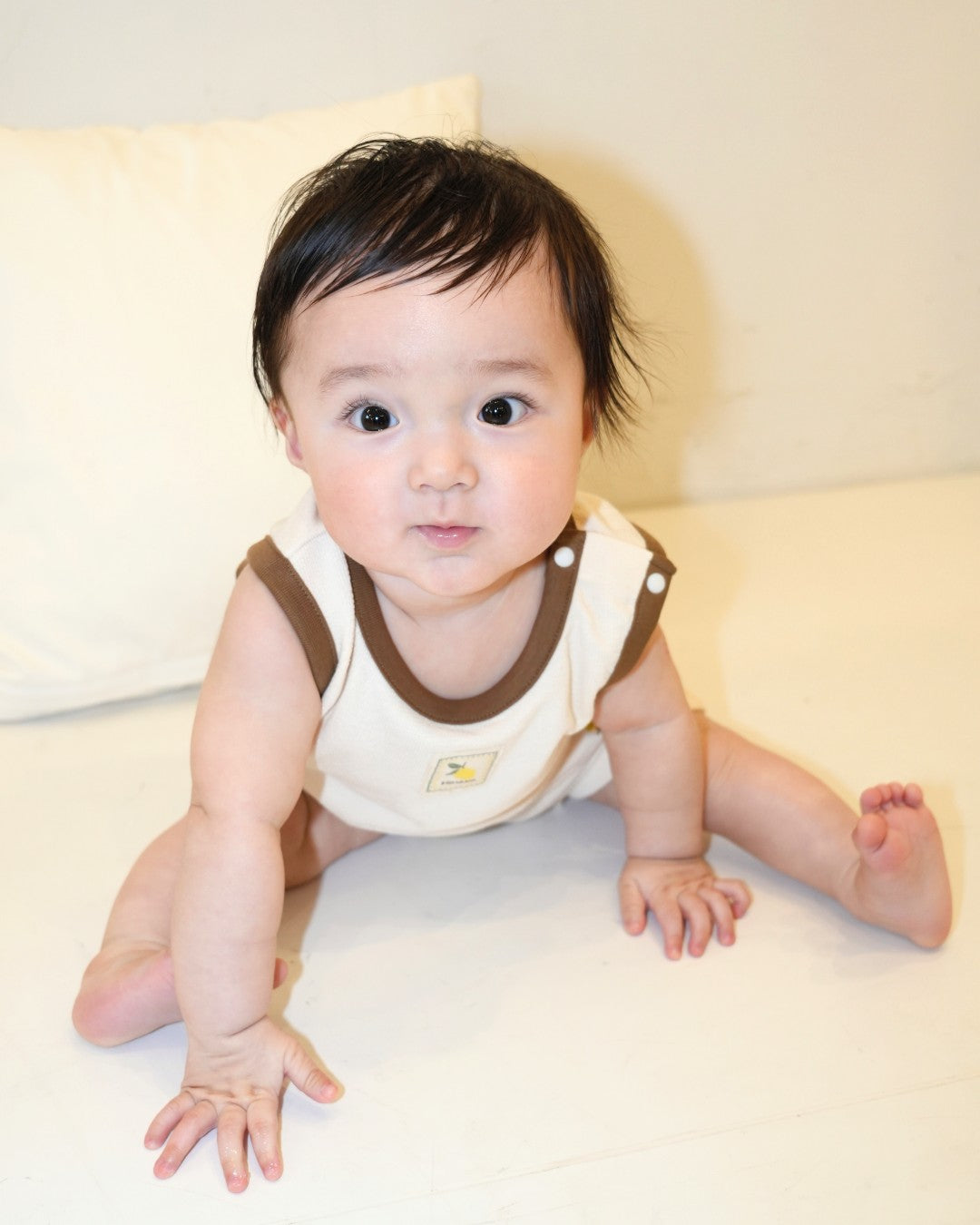 カバーオール ベビー服 新生児 出産祝い ストライプ コットン 70 80 コハナベビー