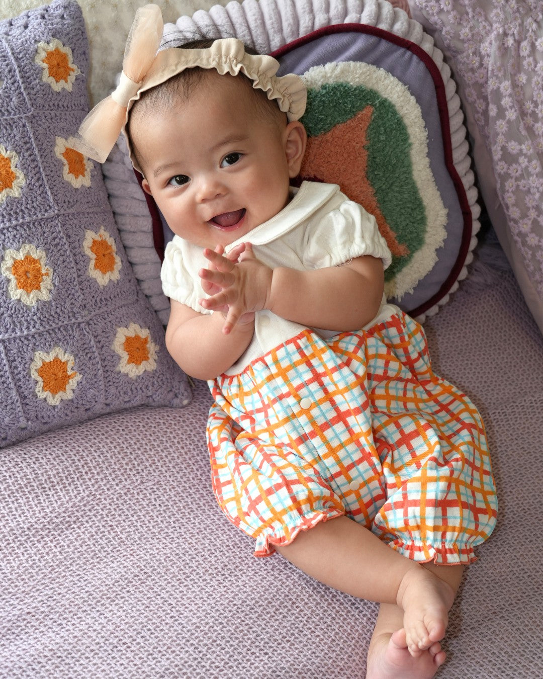 ベビー服 襟 コットン 70 80 コハナベビー