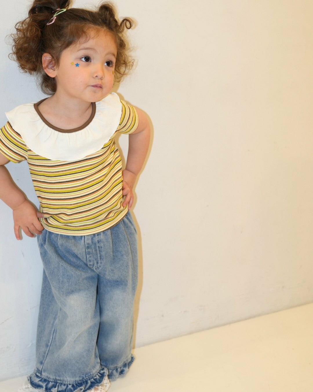 トップス ベビー服 キッズ 男の子 女の子 フリル 襟 コットン 80 90 100 110 120 コハナベビー