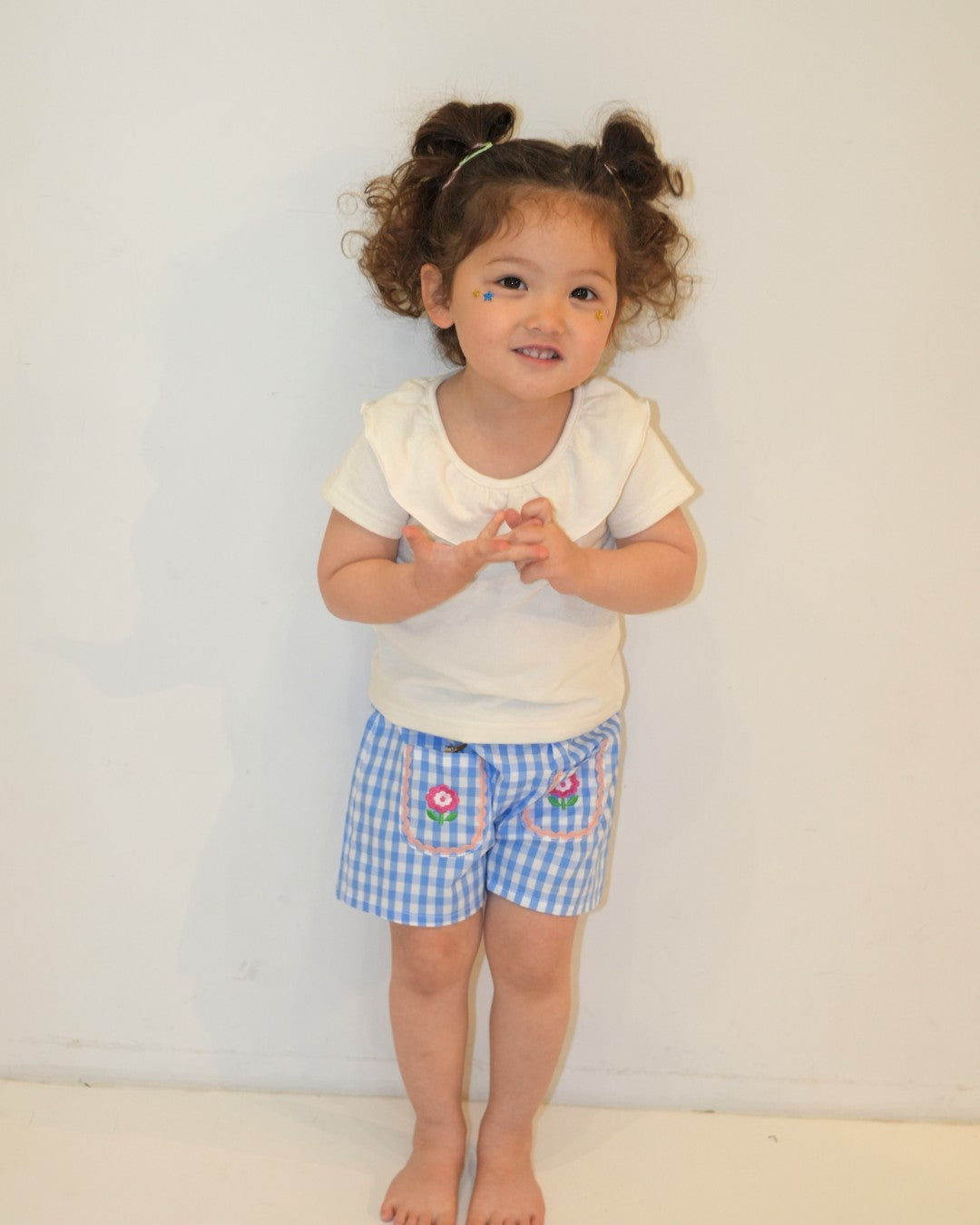 トップス ベビー服 キッズ 男の子 女の子 フリル 襟 コットン 80 90 100 110 120 コハナベビー