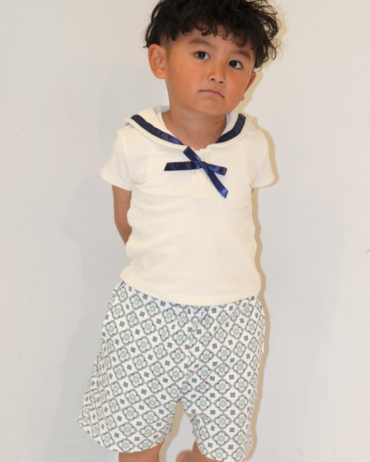 トップス ベビー服 キッズ 男の子 女の子 セーラー 襟 デザイン コットン 80 90 100 110 120 コハナベビー