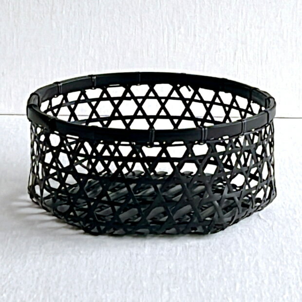 六つ目丸かご M ブラック