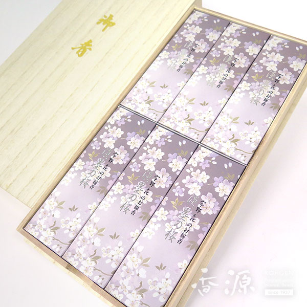 incense Sticks - 線香 贈答用 日本香堂 新・淡墨の桜 桐箱 6箱入 贈答 進物 ギフト 喪中見舞い 喪中はがき お盆 新盆 お供え お悔やみ お香