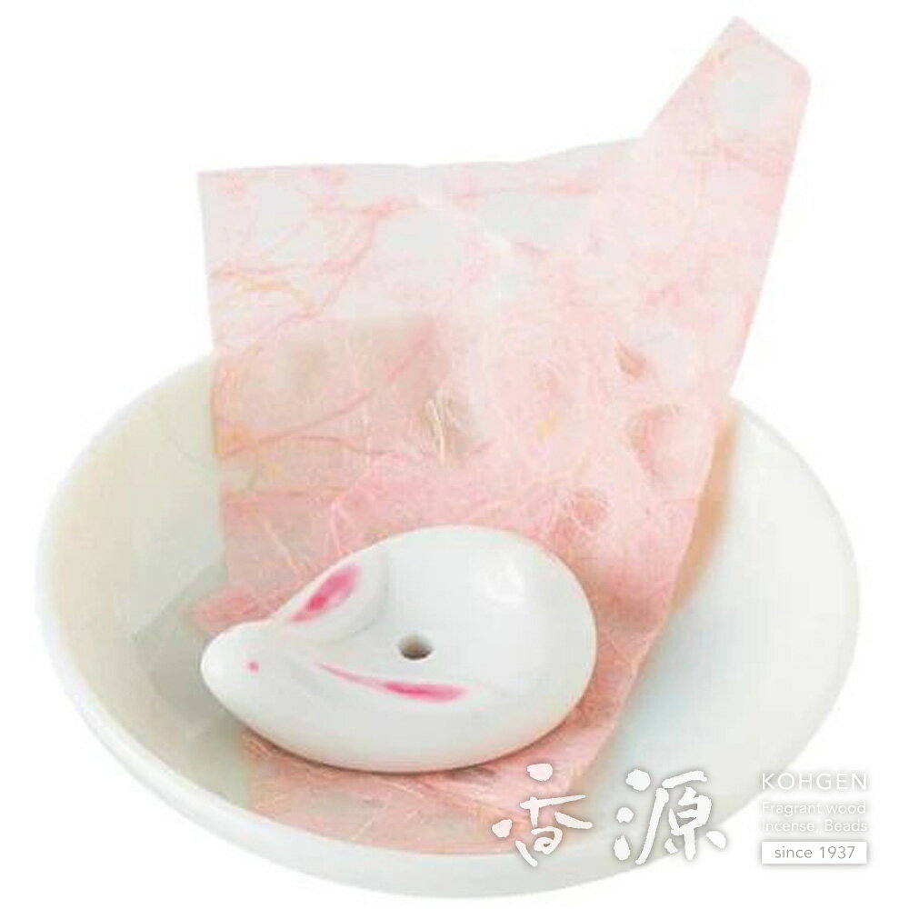 \最大7%OFF《BLACK FRIDAY》/香彩堂の香立て香皿付き 見上げうさぎ 香立皿付