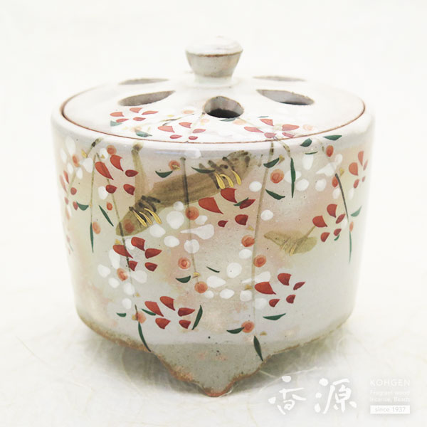 京焼・清水焼 香炉 乾山手（けんざんて） 桜