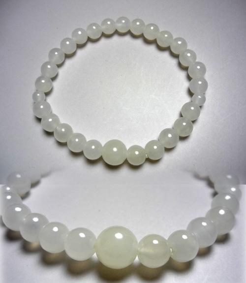 \最大7%OFF《BLACK FRIDAY》/ホワイトオニキス 丸玉腕輪 7mm