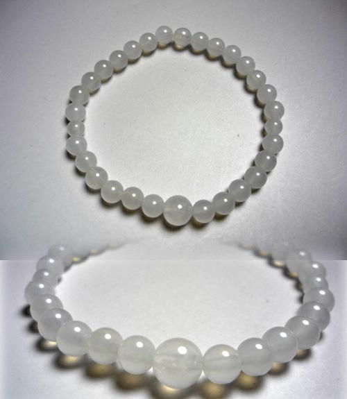 \最大7%OFF《BLACK FRIDAY》/ホワイトオニキス 丸玉腕輪 6mm