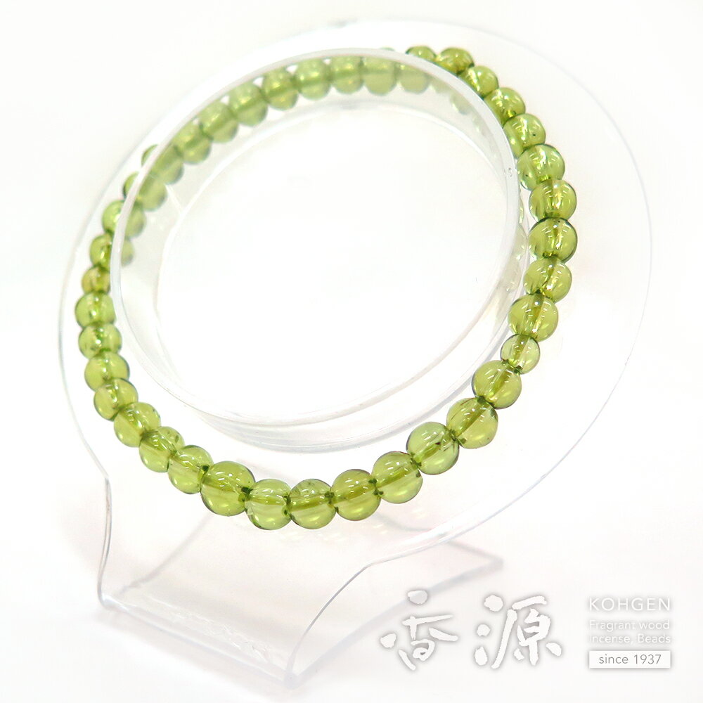 ペリドット5mm玉ブレスレット腕輪...