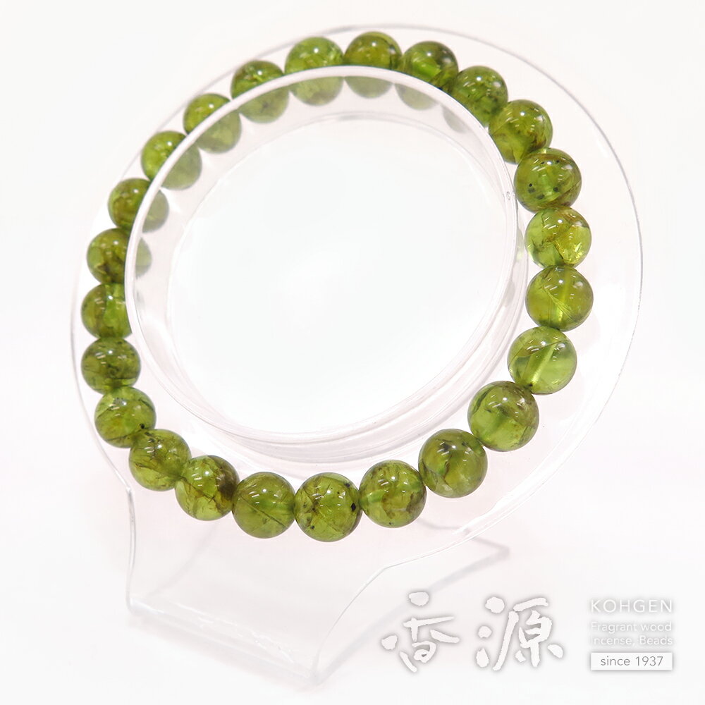 ペリドット8mm玉ブレスレット腕輪...