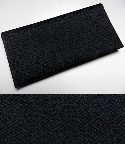 \最大7%OFF《BLACK FRIDAY》/おじゅず袋 ひふみ 紗綾柄 黒