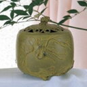 \最大7%OFFクーポン/高岡銅器 香炉 松鶴文香炉 青銅色