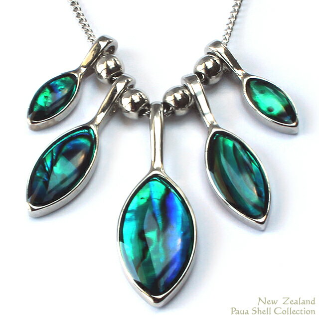 ニュージーランド パウアシェル ネックレス ドロップシェルアクセサリー パウア貝 アバロンシェル天然素材 モアナ ビーチ お守り カラフル