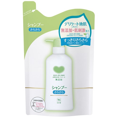 牛乳石鹸共進社 カウブランド無添加シャンプー　さらさら詰替用　380ml