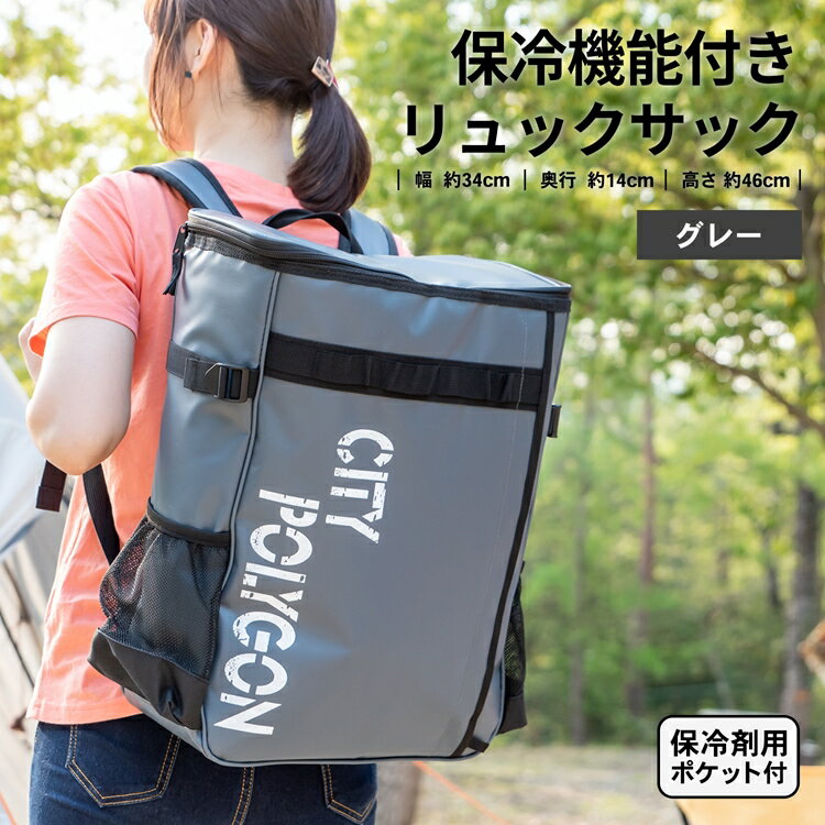 ≪あす楽対応≫コーナン オリジナル 保冷機能付リュックサ ック グレー 約幅35X奥行17X高さ46cm SP23-0781